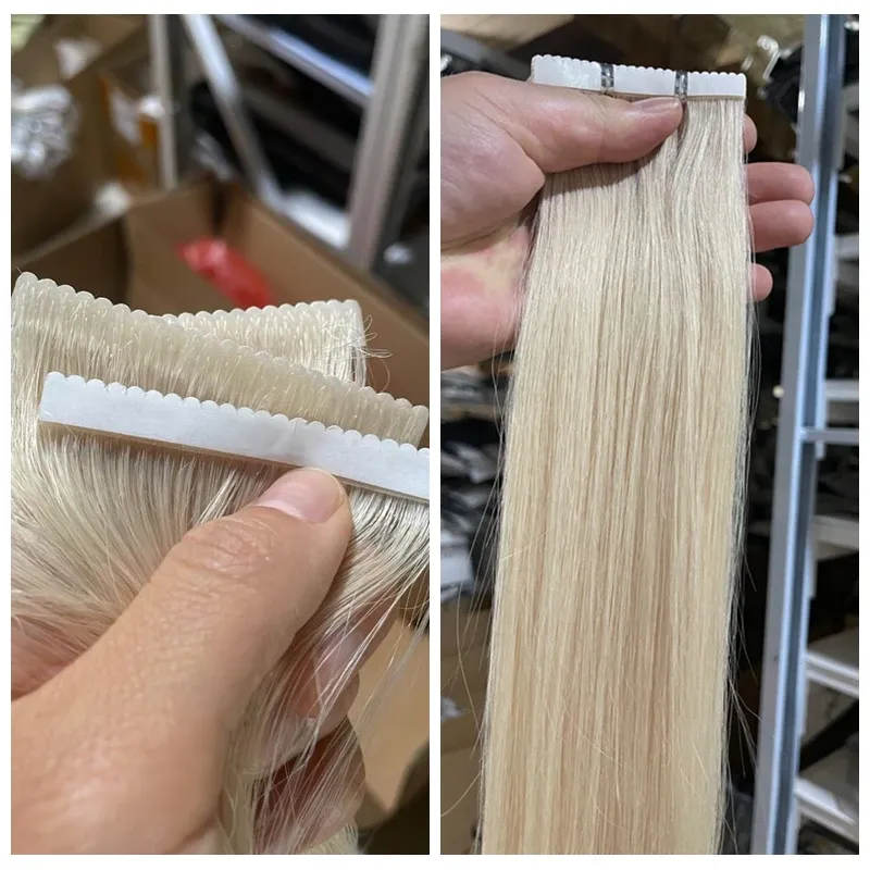 Extensions Classic Coda Straight European Remy Invisible Tape in Human Natural Hair Extensions Seamless Blonde Tape Hair 22 '' 10st 30g
