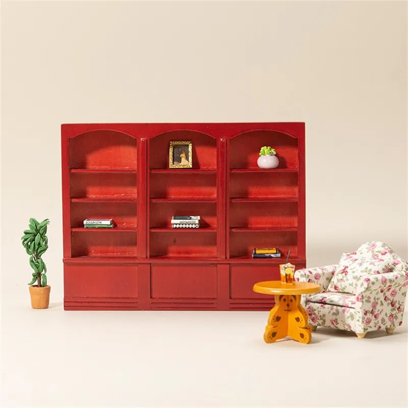 ミニチュアドールハウス家具ウッドディスプレイキャビネット 1：12
