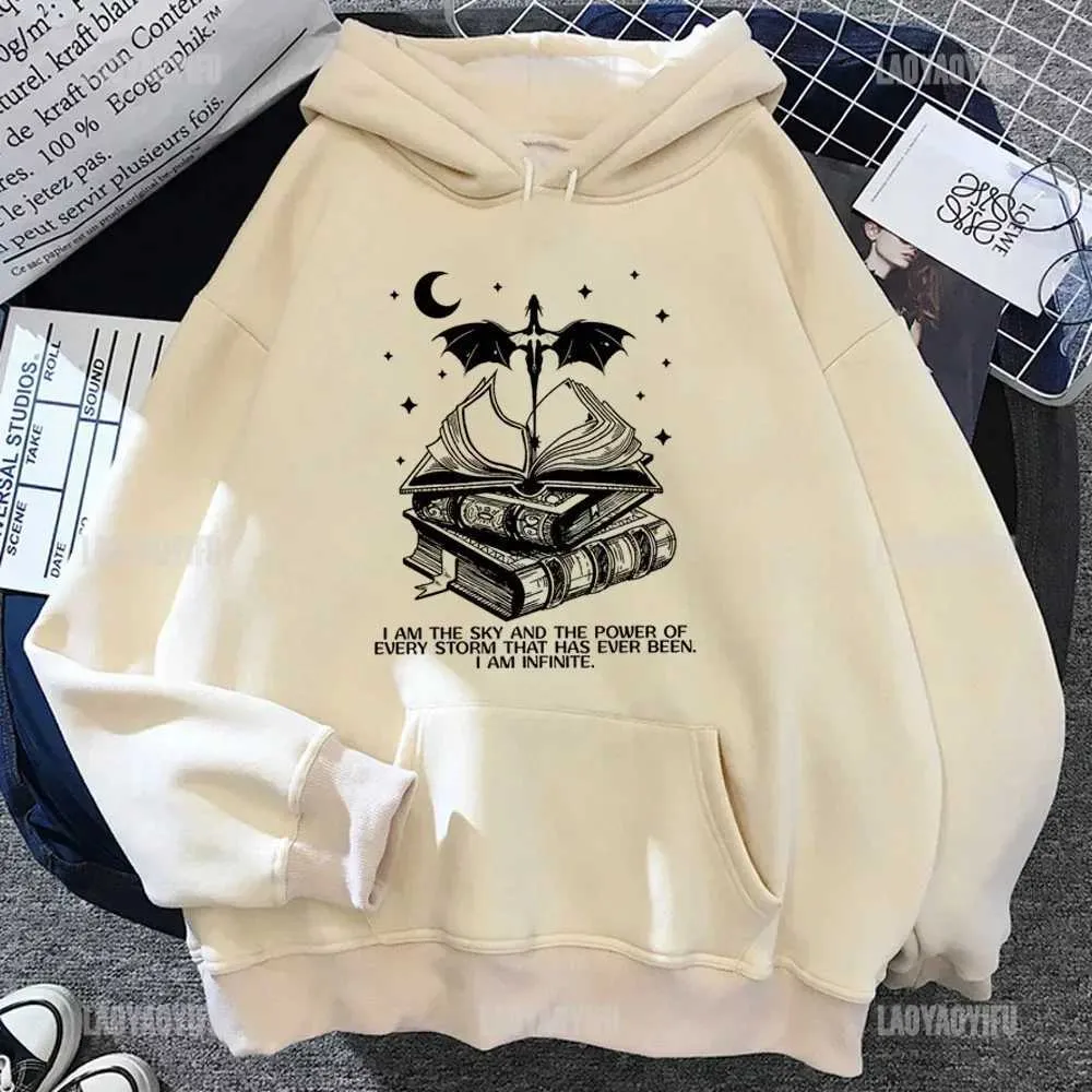 Kadın Hoodies Sweatshirts Dördüncü Kanat Dragon Hoodie House Cam Acotar Hoodies Haviliardthrone Kadın Kış Estetik Külot Kadınlar Harajuku Hood 240401