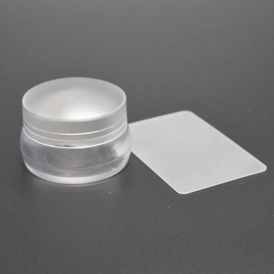 Nagelkonstverktygsmall överföring verktyg nagelkonst transparent silikontätning full transparent huvud silikontäthandtag