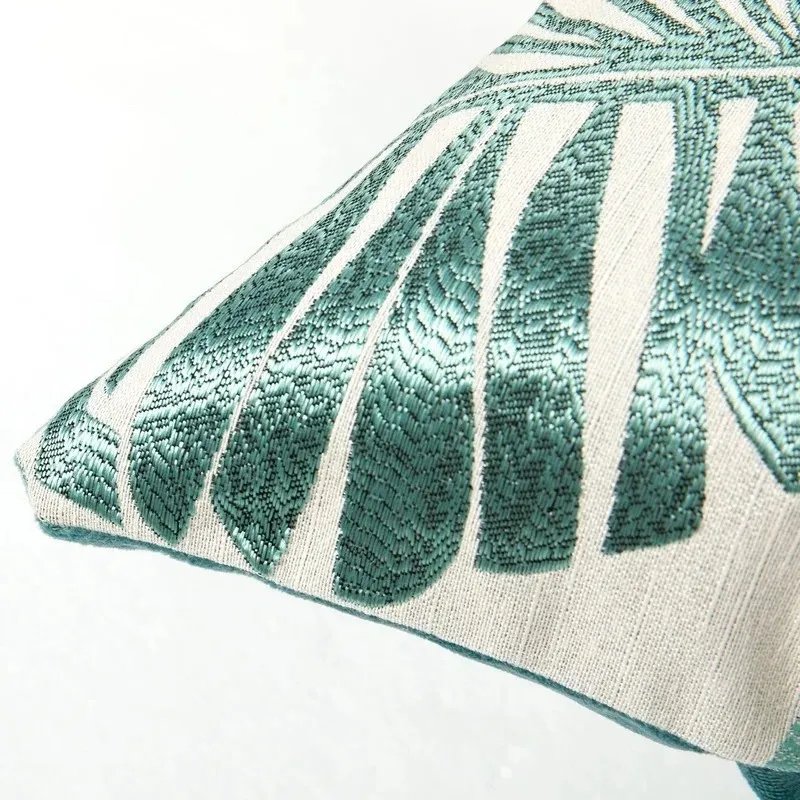 Housse de coussin décorative en lin à motif végétal, taie d'oreiller de Style Ins pour canapé, décoration de maison et de voiture, 45x45cm