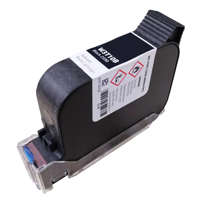 Original Black Fast Dry Solvent Based W3T10B Ink Cartridge 2590 FOL13B IQ800-N-BL 53S+ 60082A For Online TIJ 2.5 Inkjet Printer