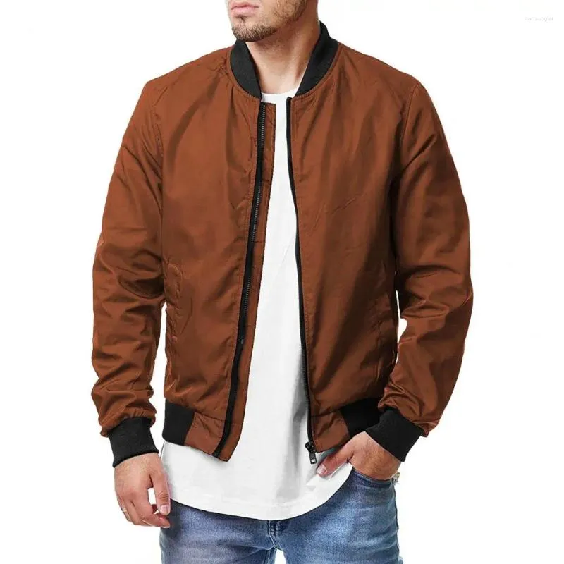 Men's Jackets Lightweight Bomber Jacket Spring Fall Soft Windbreaker Outerwear Track Coat Men Korean Fashion Streetweat