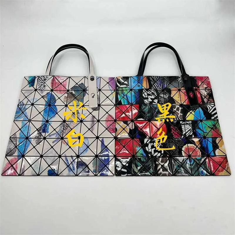 Sacolas de grife de grife para mulheres linge japonês saco de linguagem japonesa novo novo grade 6x6 grade feminina colorida oceano grady graffiti bolsa única estampada