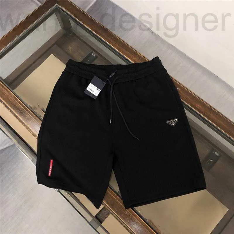 Men's Shorts designer High version P family spring/summer compression rubber strip casual five point middle pants, side metal triangle logo shorts for men HVW8