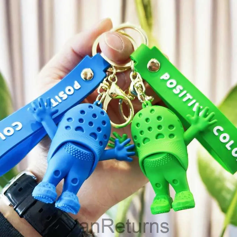 Kreativa hålskor tofflor söta nyckelringar bilhängen par hängen gåvor hängsmycken