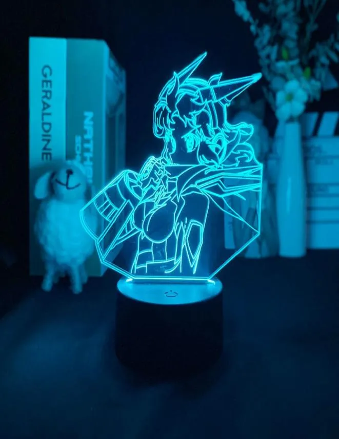 Anime LED Nachtlampje Sensor Symphogear Hibiki Tachibana 3D Neon Bureaulamp Sfeer Decoratie Kids Gift Nachtlampje Bluetooth Ba3291856