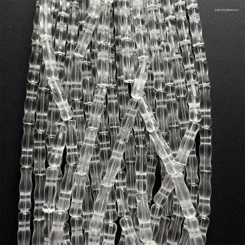 ゆるい宝石8 27mm透明な白いクォーツムスリムロザリオタスビ仏タワー祈りのネックレスジュエリーのための天然石のビーズ
