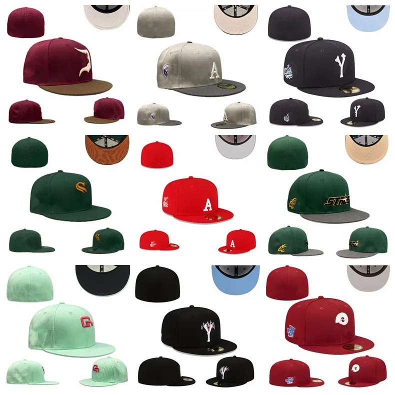 Casquettes de baseball unisexes Uni Ready Stock Casquettes ajustées Lettre Hip Hop Chapeaux de baseball Seau fermé Hatstitch Heart Hustle Flowers Cap Taille 7-8 Drop Deli Dhodw