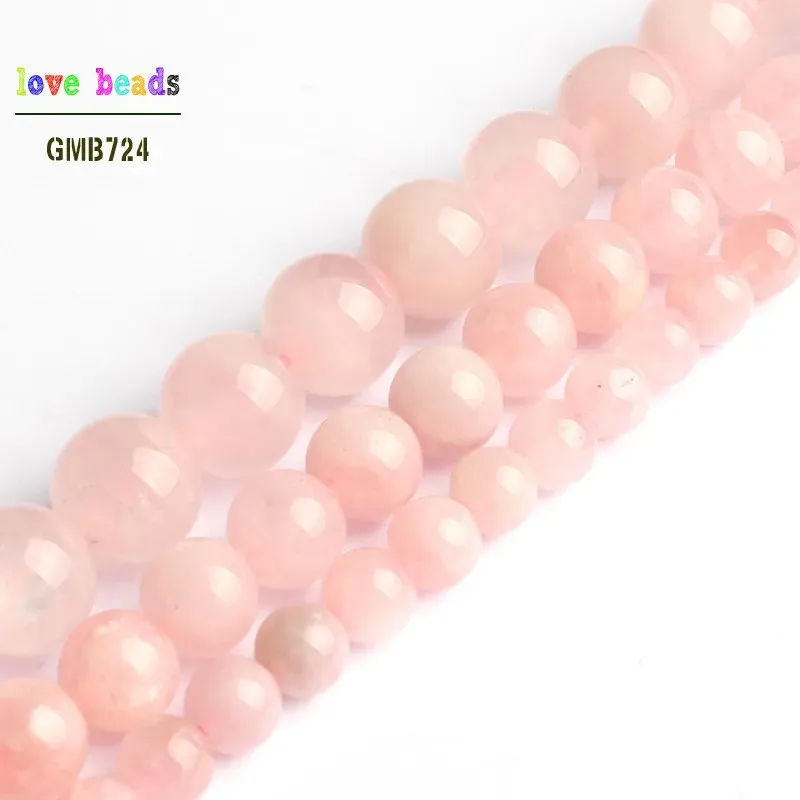 Bracelets Aa Natural Madagascar Rose Quartzs Bead Round Loose Beads for Jewelry Making Diy Bracelet 15'' Strand 6mm 8mm 10mm