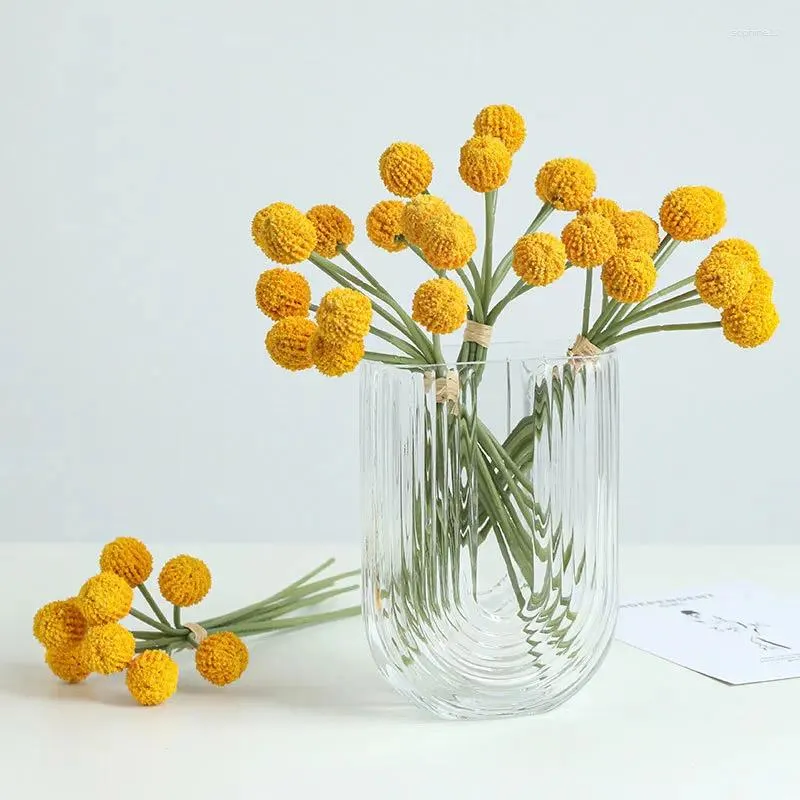 Decorative Flowers Artificial Huang Jinqiu Chrysanthemum Bundle Ins Nordic Home Decoration Layout Dandelion 9 Sticks.