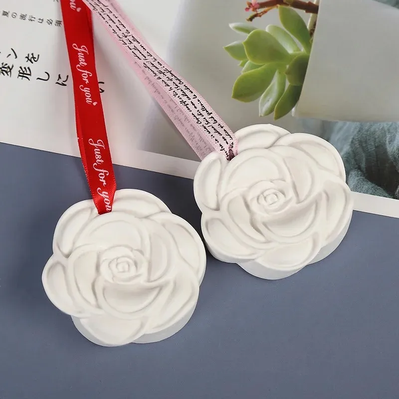 Stampo candele di sapone con fiori di camelia rosa, stampo in silicone aromaterapia, gesso epossidico, decorazioni la casa fatte a mano