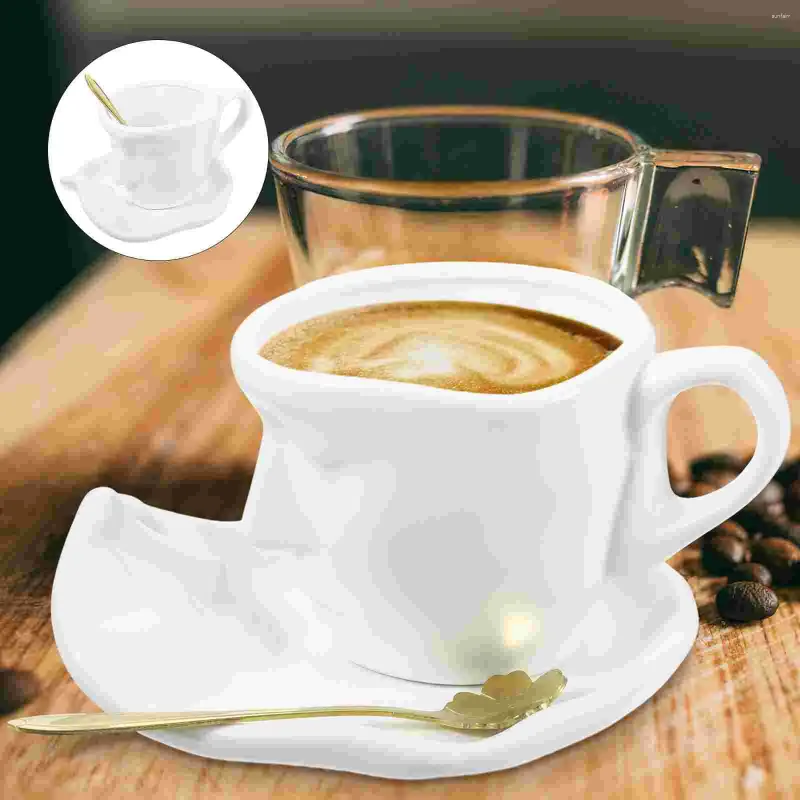 Vinglas Ceramic Mug Tea Cup Coffee Mugs Cups Saucers ovanliga espresso cappuccino skålen