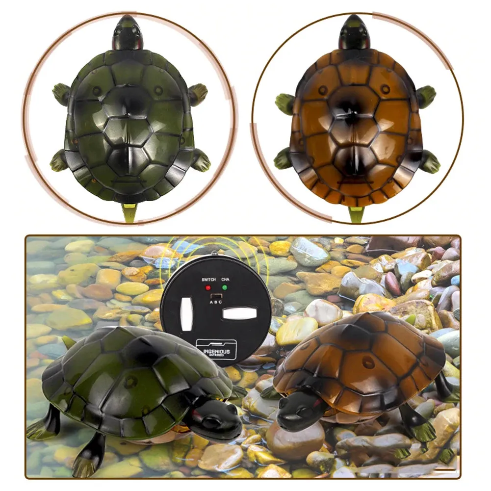 Tortuga De Control Remoto Realista – Juguete Eléctrico Con Rotación 360° Y Movimiento Hacia Adelante, Ideal Para Regalar A Niños