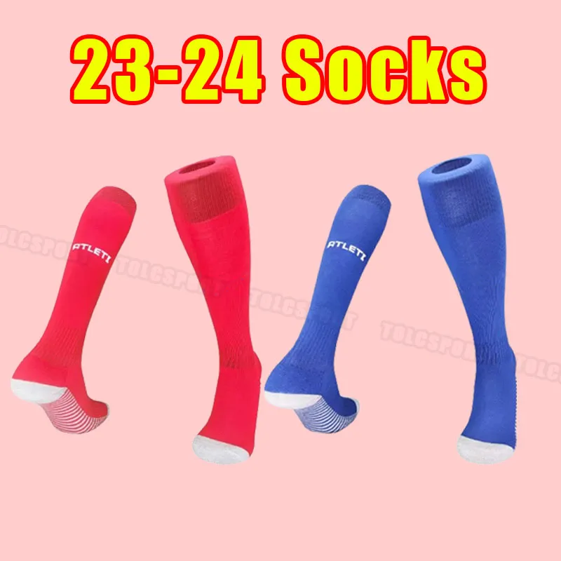 Atletico 23 24 Madrids Soccer Socks Morata Griezmann Joao Felix 2023 2024 M.Llorente Correa Koke Camisetas de Futbol Lemar Carrasco Fans Version Men Kids Wear