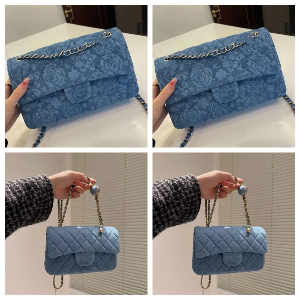 5A Luxury Denim Bags Designer Women Bag Vintage CC Handväska väska