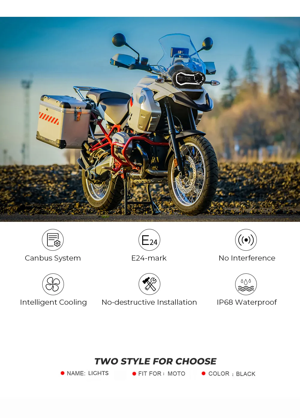 BMW R1200GS Motorcycle Cover - Waterproof All-Weather Protection | 190T Silver-Coated Material
