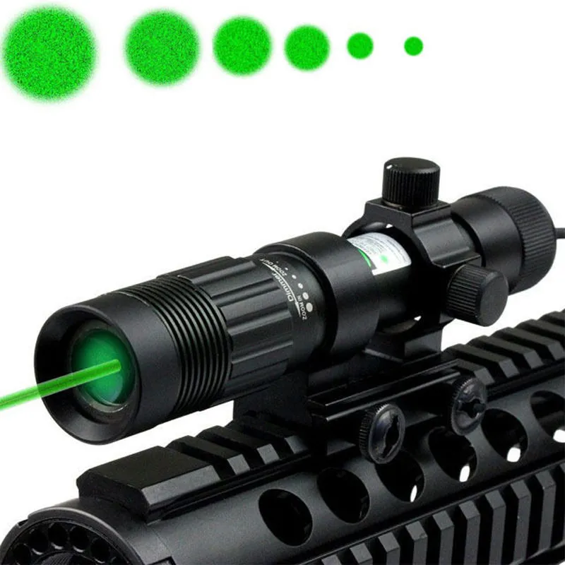 Lampe de poche tactique réglable à zoom laser vert GX LASER VERT