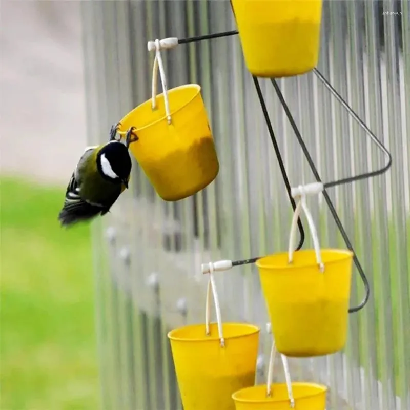 Autres fournitures d'oiseaux Ferris Wheel Feeder Jouet décoratif avec 8 seaux Cadeau rotatif pour les amoureux