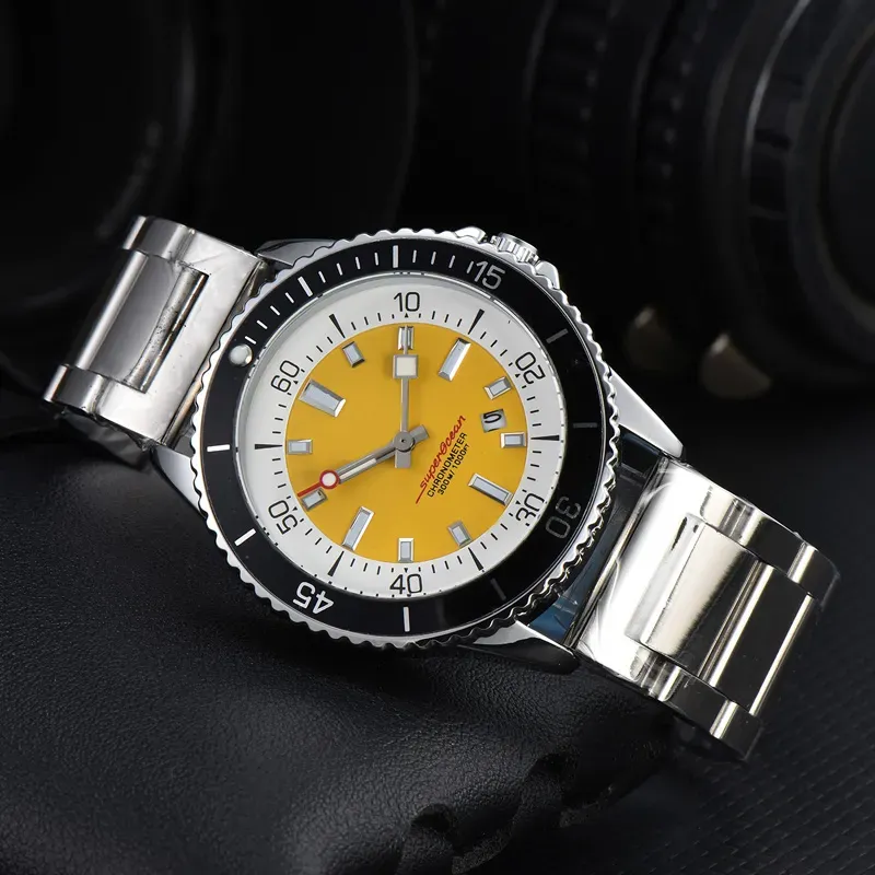 Mens watches quartz movement Stainless Steel multifunctional chronography Solid Clasp Montre de luxe 1884 men wristwatches brei 01