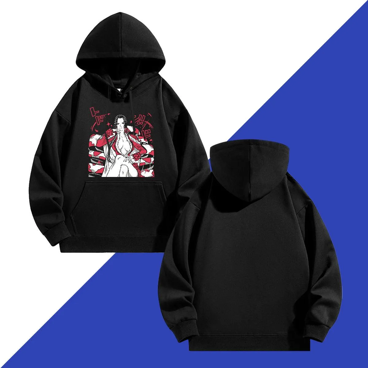 Save Big on Bulk Hoodies Men Printed Men's Anime Print Hoodie Casual  Streetwear, Drawstring, Long Sleeve, Plus Size, Soft Cotton Best Deals on 