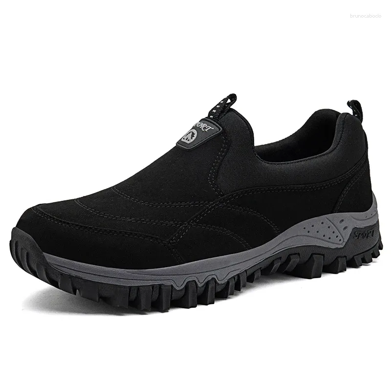 Casual Shoes Mens Sneakers för att gå Running Gym Sport Lätt andas Mesh -tränare snör upp bekväma fyra säsonger