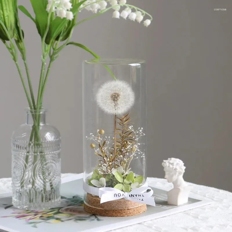 Dekorativa blommor Eternal Flower Taraxacum Glass Cover Dried Gift