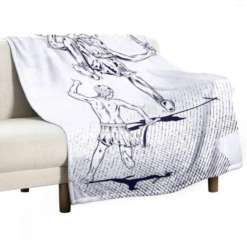 Couvertures David et Goliath, couverture de lit en tissu de flanelle à la mode