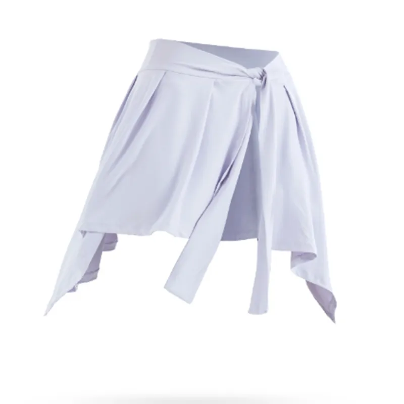 New Women`s Yoga Skirt Sports Yoga Anti glare Strap One piece Skirt with Hip Covering Scarf Dance Yoga Dress