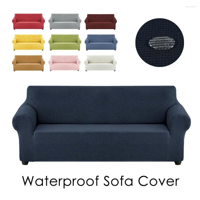 Sandalye, ekose streç su geçirmez kanepe kapağı yüksek elastik slipcover düz renkli her şey dahil kanepe oturma odası l şekli