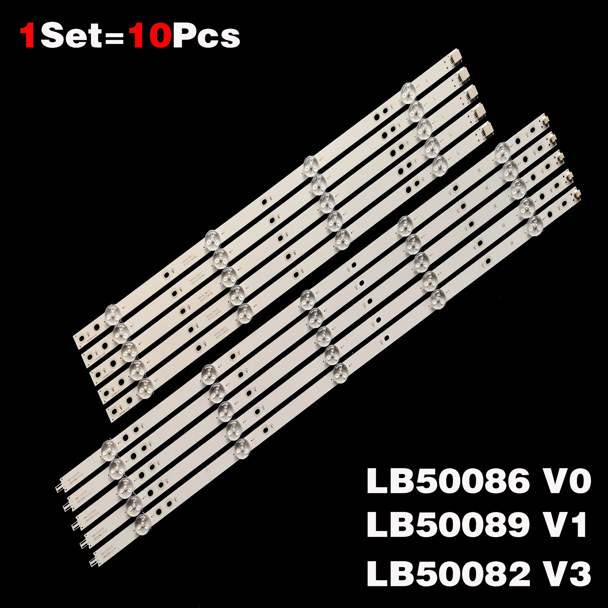 Lot De 10 Barrettes LEDs Pour Téléviseurs Philips 50PUS6272 / 50PUS7303/12