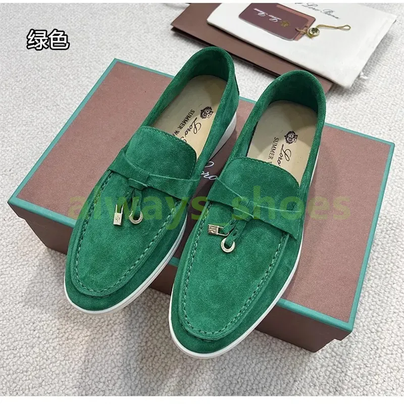 LP Designer Dress Shoes for Womens Top Quality Cashmere Leather Man Hansers High Flastic Beef Tendon Bottom Fashion Cashal Flat Keel Soft Sole Work Office A41