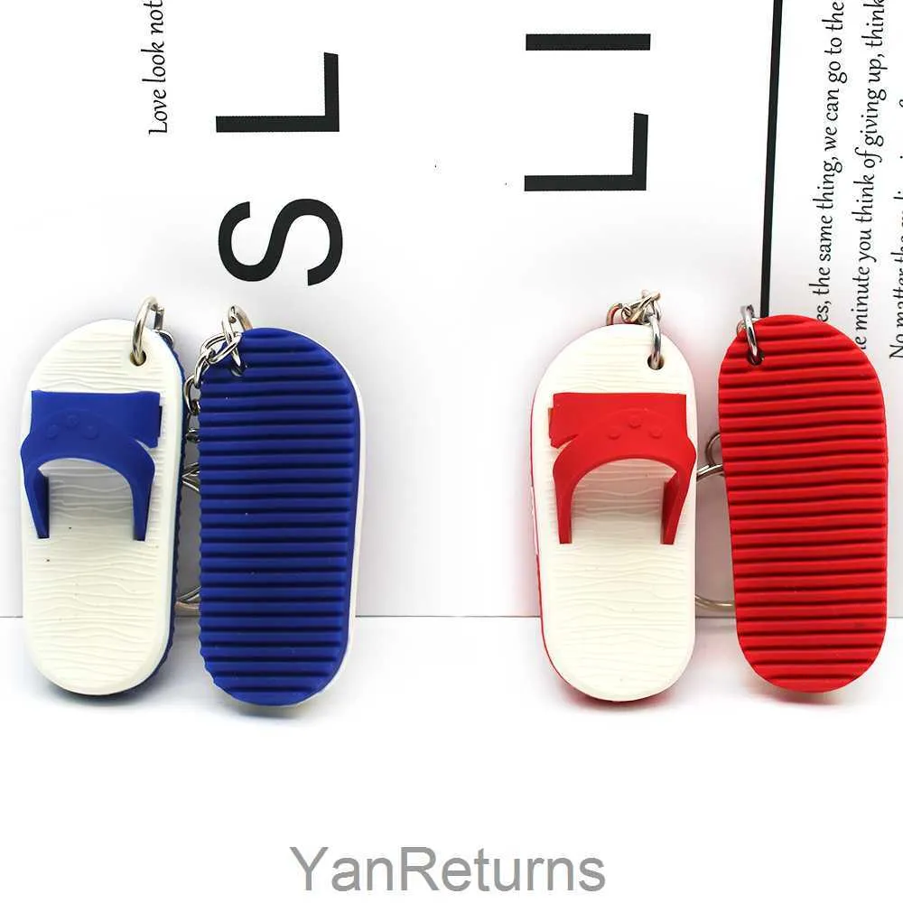 Taiwan blue and white slipper keychain slip of tawah shoes nostalgic gift keychain