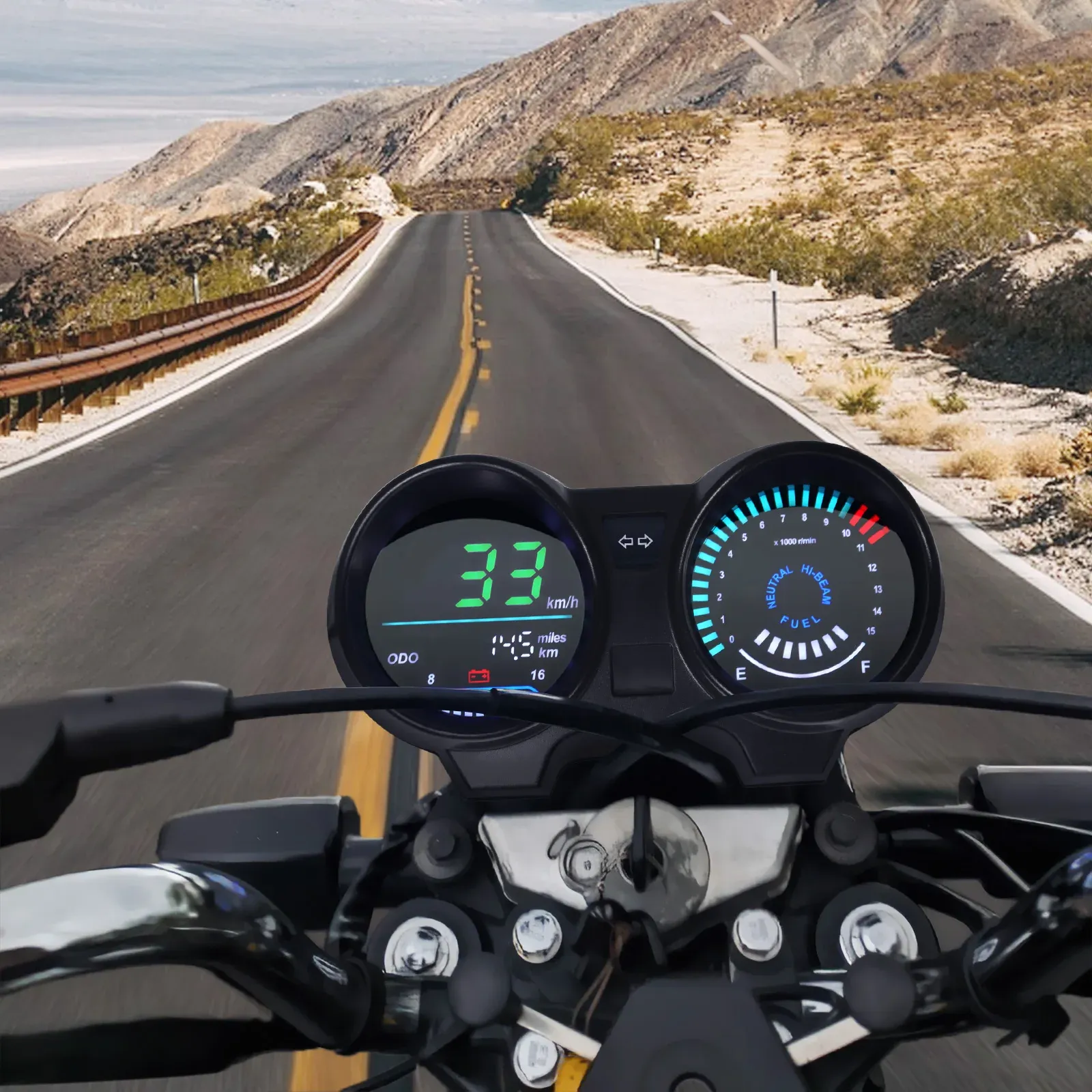 HD -Tachometer digitales Dashboard -LED -Elektronik -Motorrad -Drehzahl -Meter -Zubehör für Brasilien für Honda für Titan150 CG150 FAN150