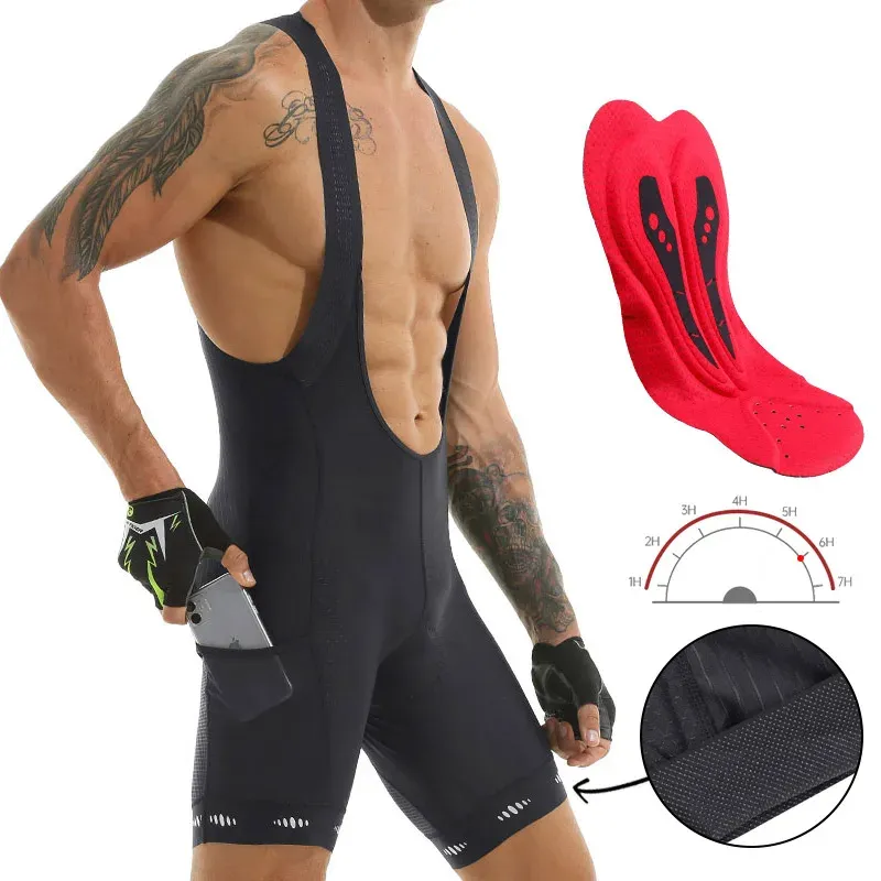 의류 XTIGER 남자 사이클링 턱받이 턱받이 반바지 포켓 UPF 50+ 최신 세대 Quickdry Polyester 경쟁 에디션 시리즈 Bib Shorts