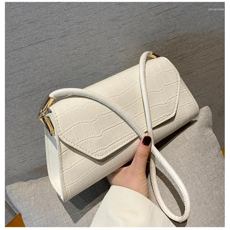 Shoulder Bags Retro Alligator Pattern Women Baguette Handbag PU Leather Totes Bag Female Portable Classic Clutch Underarm Purse