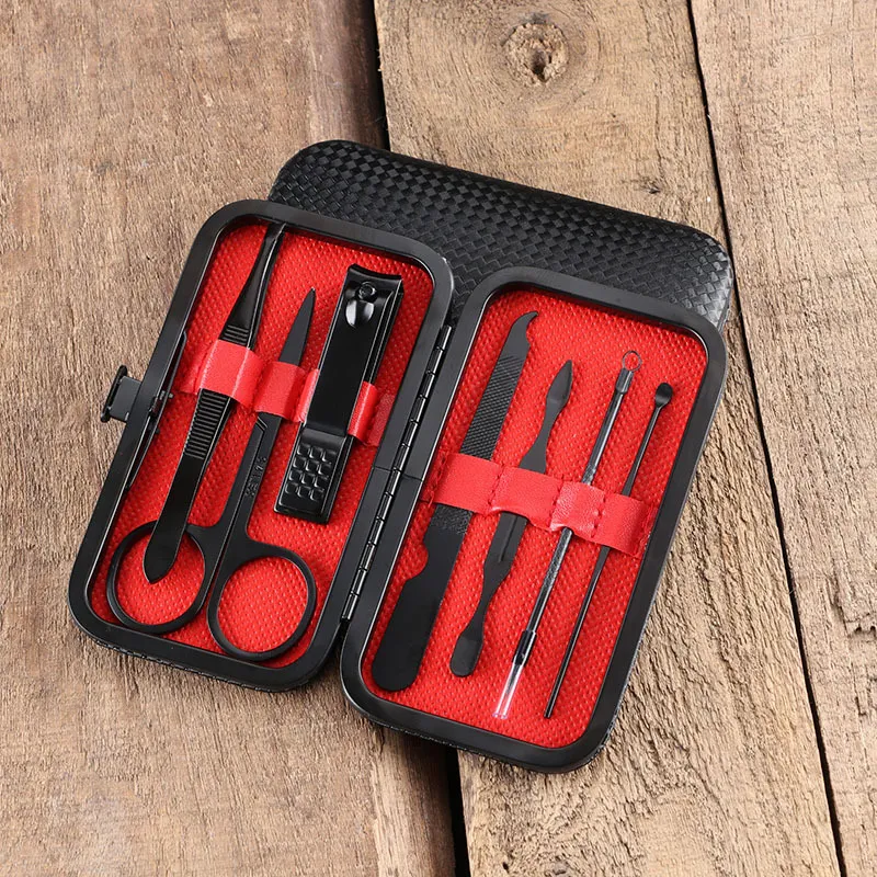 Siyah Tırnak Clippers Set 18 Tırnak Clippers Nail Clippers Güzellik Tırnak Sanatı Manikür Pedikür Araçları Logosu