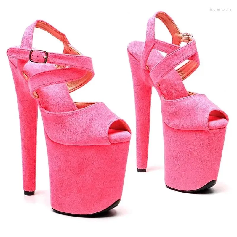 Dance Shoes Fashion 20CM/8inches Suede Upper Plating Platform Sexy High Heels Sandals Pole 287