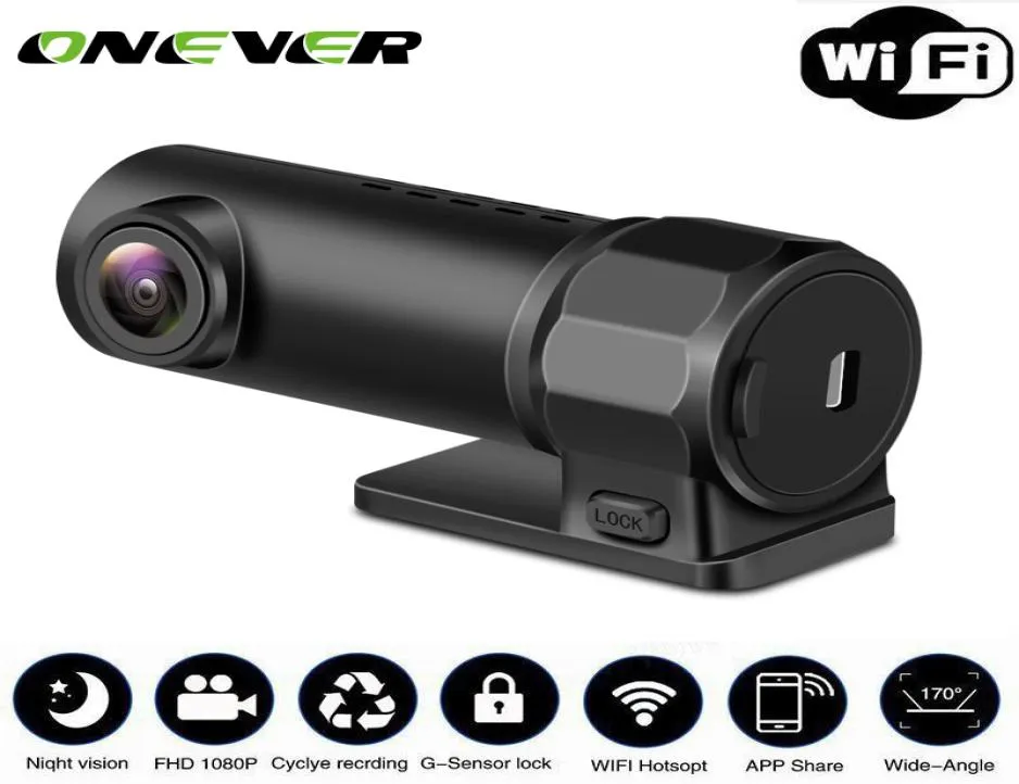 Onever Dash Camera WIFI Carro DVR Câmera Digital Registrador Gravador de Vídeo DashCam Road Camcorder APP Monitor Night Vision1033097