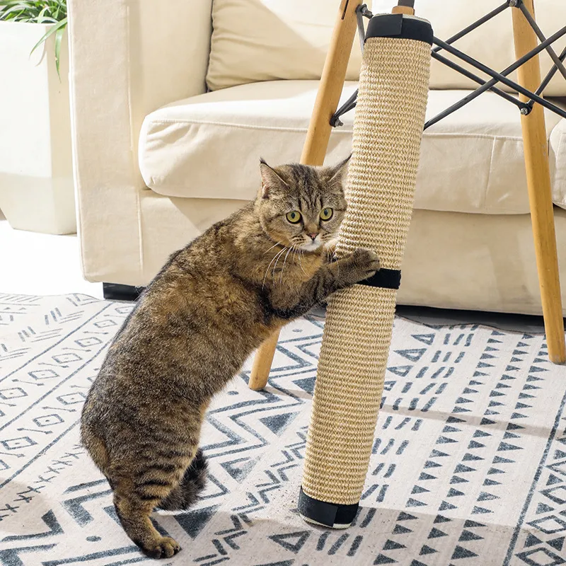 Portable Sisal Cat Scratch Mat: Curved Scratcher for Table Legs ...