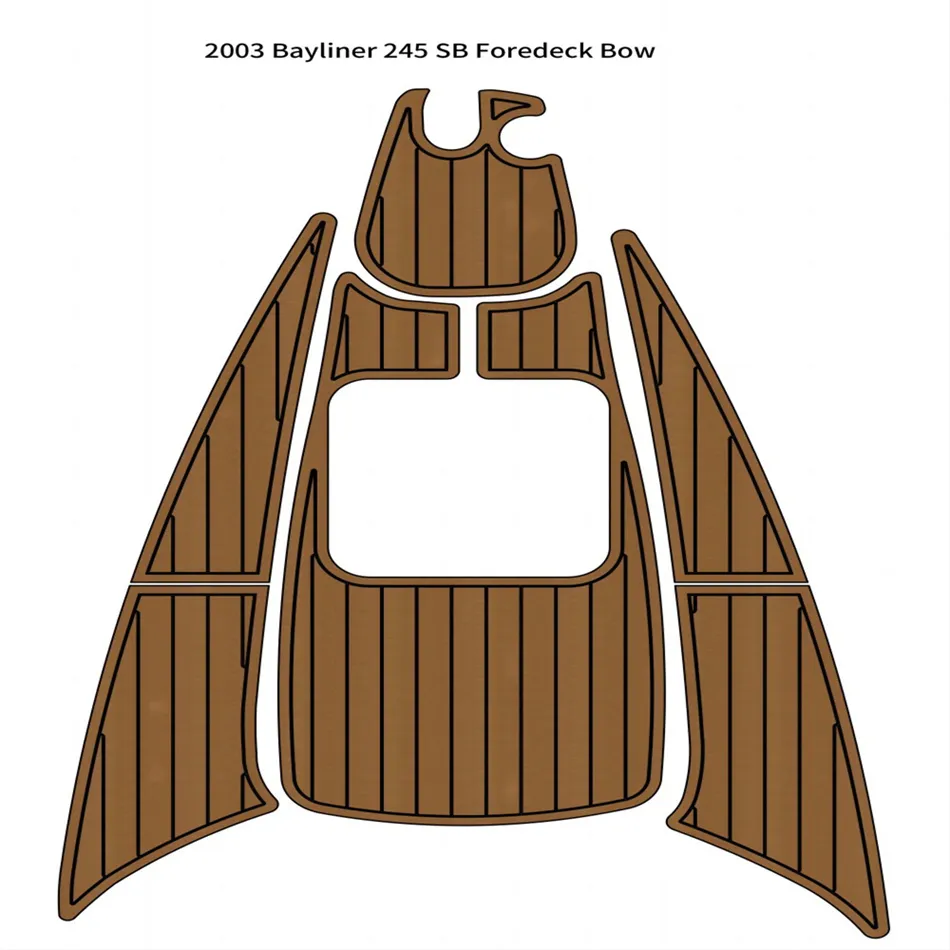 Zy 2003 Bayliner 245 SB, coussinet d'arc de pont avant de bateau en mousse EVA, tapis de sol de pont en Faux teck, support auto-adhésif, tampons de Style SeaDek Gatorstep