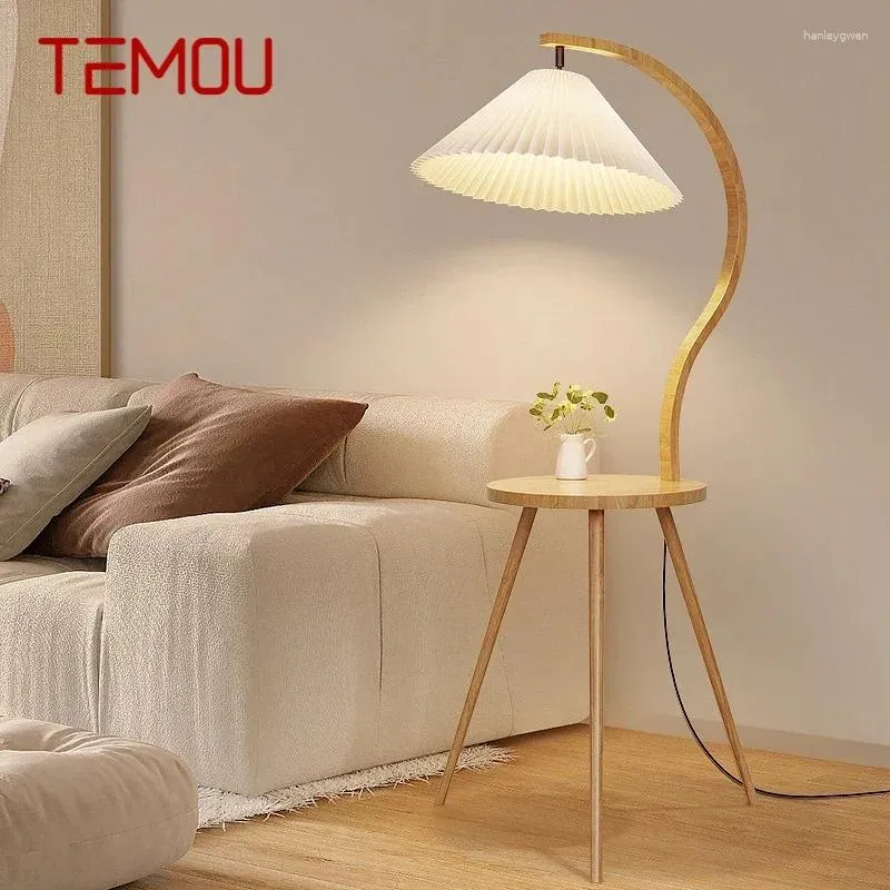 Vloerlampen TEMOU Nordic Lamp Moderne Kunst Familie Woonkamer Slaapkamer Gastgezin Creativiteit LED Decoratief Staande Licht