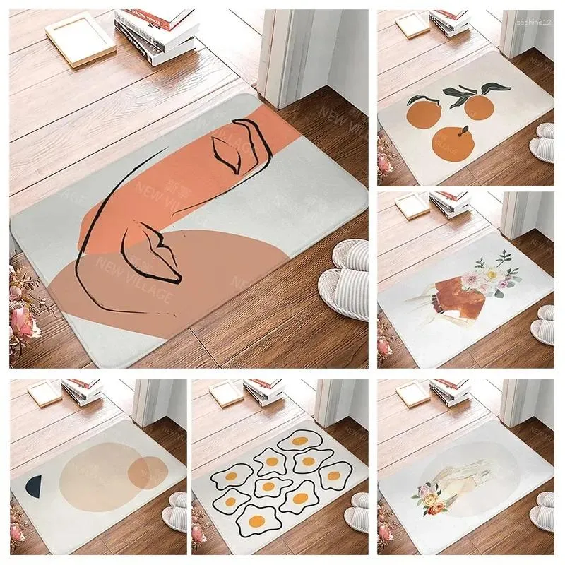 Carpets Anti-slip Bath Mat Bathroom Small Rug Shower Home Decor Door Kitchen Bedroom Entrance Room Mats Boho Abstract Modern