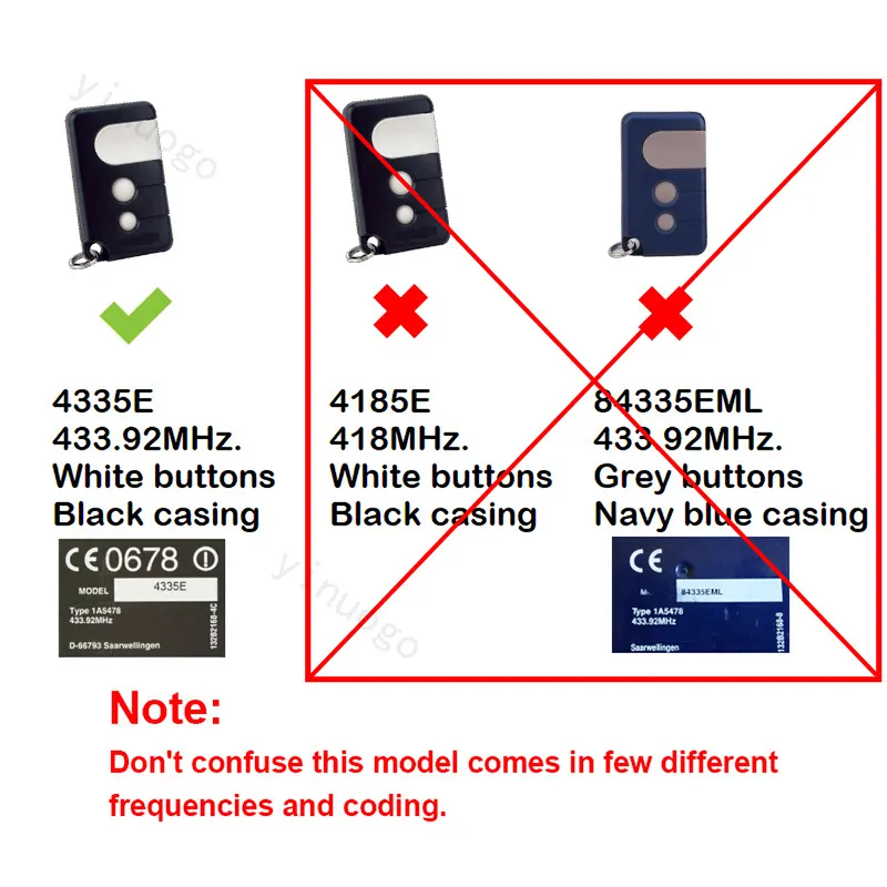 4335E 4330E 4332E 4333E 4330EML 4332EML 4333EML 4335EML Garage Door ...
