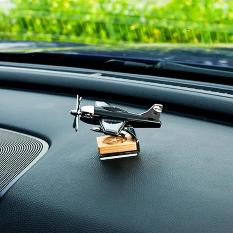 Désodorisant de voiture décoration d'avion solaire Mini parfum de voiture désodorisant parfum voiture avion ornement parfum de voiture décor de voiture