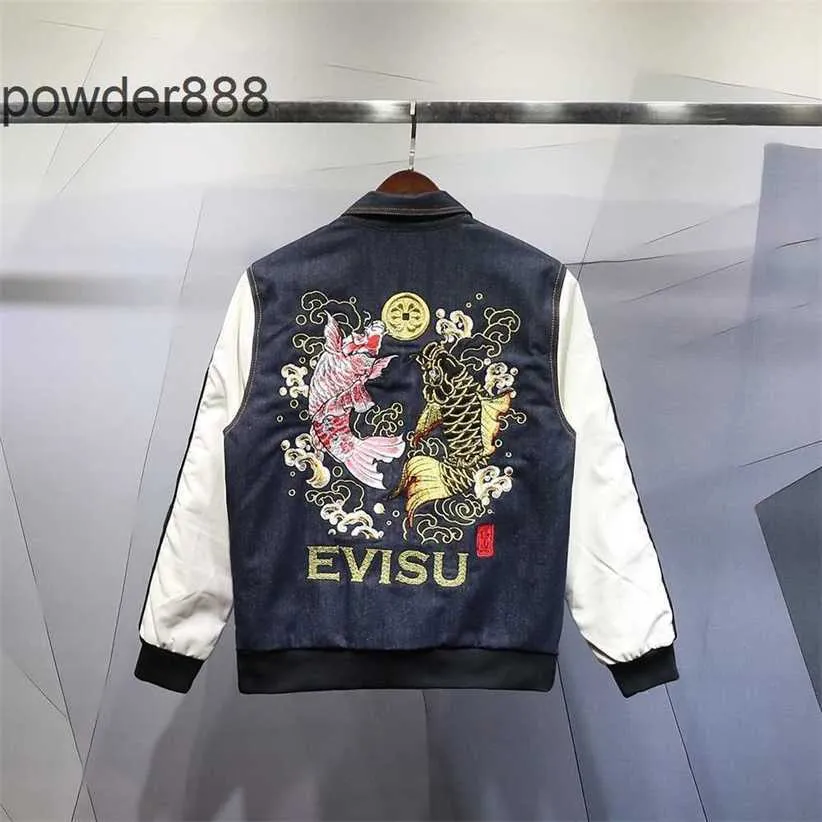 2024 Våren ny trendig produkt fushen broderad denim bomullsjacka yttre kappa samma stil för män och kvinnor