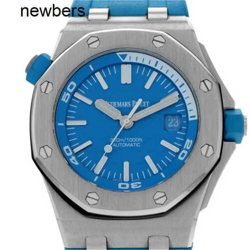 Top APS Factory Audemapigue Watch Swiss Movement Abbey Royal Oak Diver 15710ST OO A032CA.01 Turquoise Tiffany66se