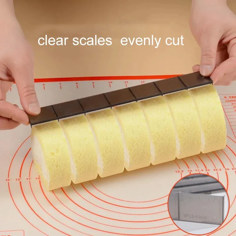 Guide de profondeur de glaçage pour fondant de cuisine, épaisseur de la maison, ensemble de 4 règles d'échelle pour rouler les gâteaux, biscuits, accessoires plus lisses de qualité alimentaire 240325