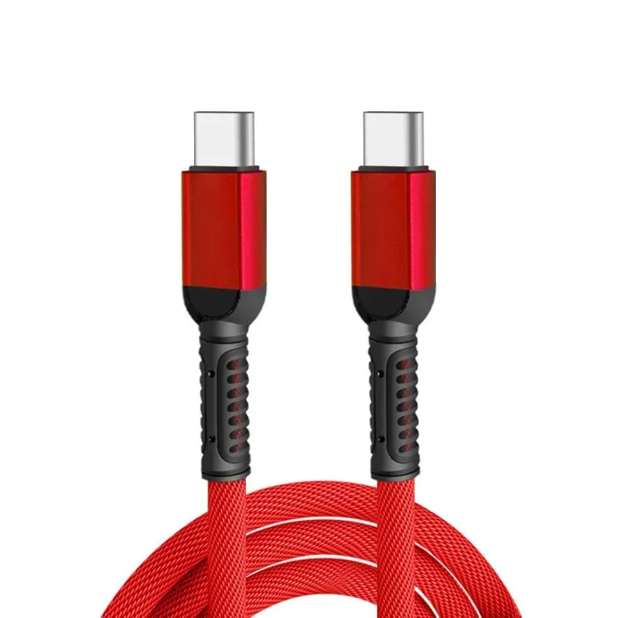 PD 20W Data  cable TYPEC To C 60W Cables Lead Unbroken Metal Connector Strong Braid 1M 3Feet