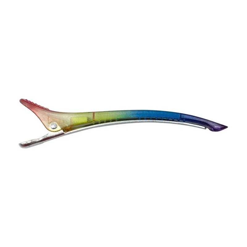 Rainbow Hairpin Fixed Styling Clip Flat Duck Mouth Hair Clips Pro Salon Hairdressing Clip Accessories DIY Home